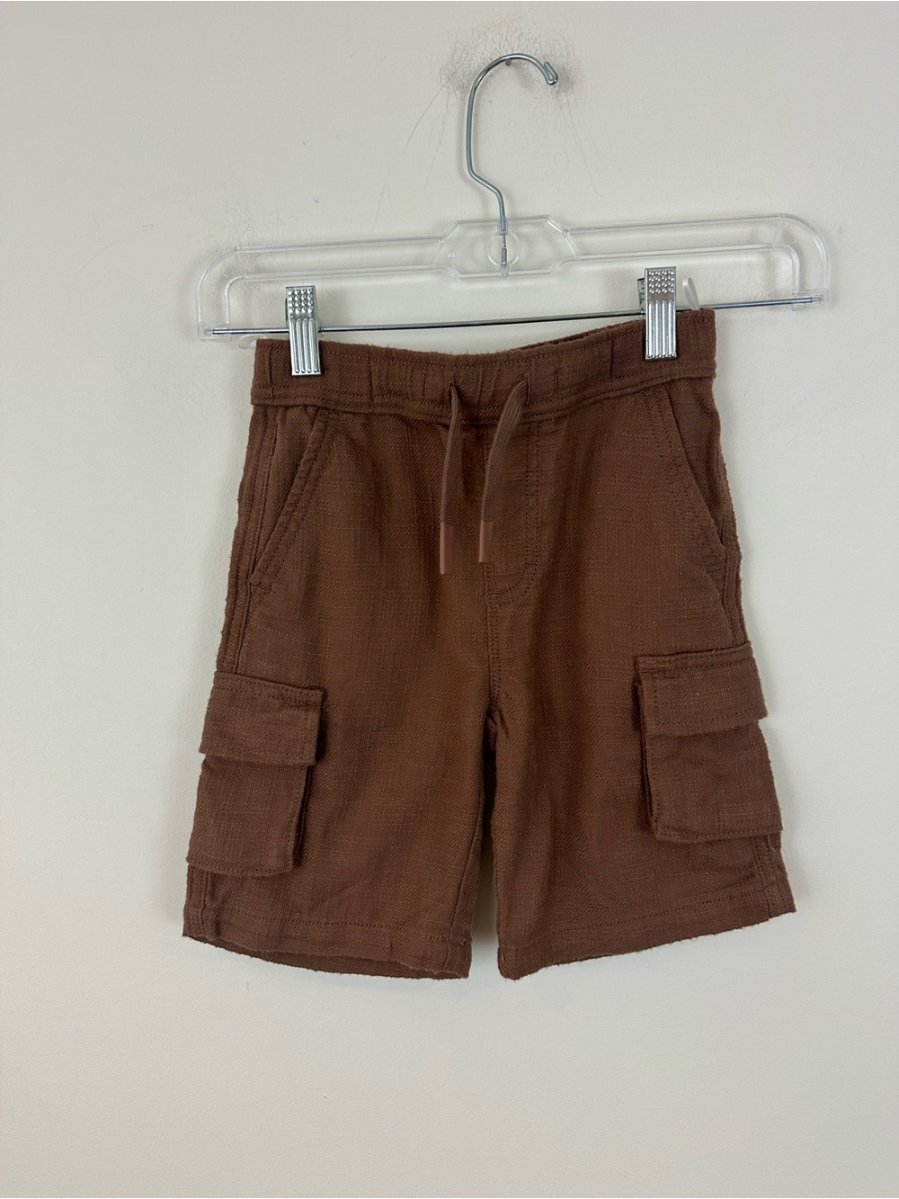 C&A Kid's Cargo Drawstring Shorts Relaxed Fit Brown Size 5Y NWT